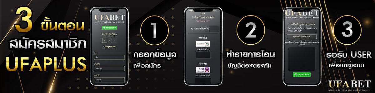 ขั้นตอนการสมัคร UFAPLUS
